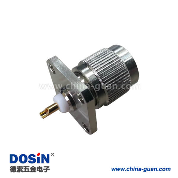 DOSIN-802-1026 tnc焊接直式公頭4孔方形法蘭盤面板安裝