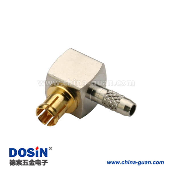 DOSIN-809-1002 mcx連接器公頭彎式壓接RG179電視同軸電纜接頭