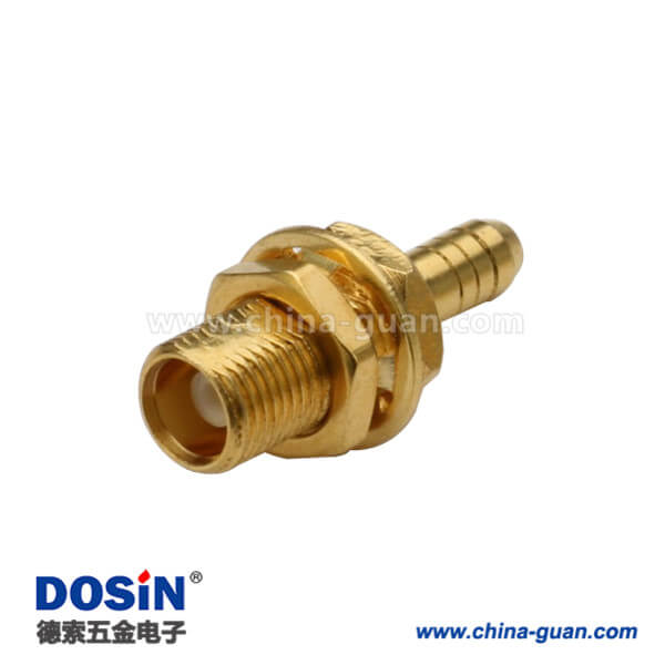 DOSIN-809-1016 mcx直式母頭穿墻式連接器同軸電纜接頭RG178