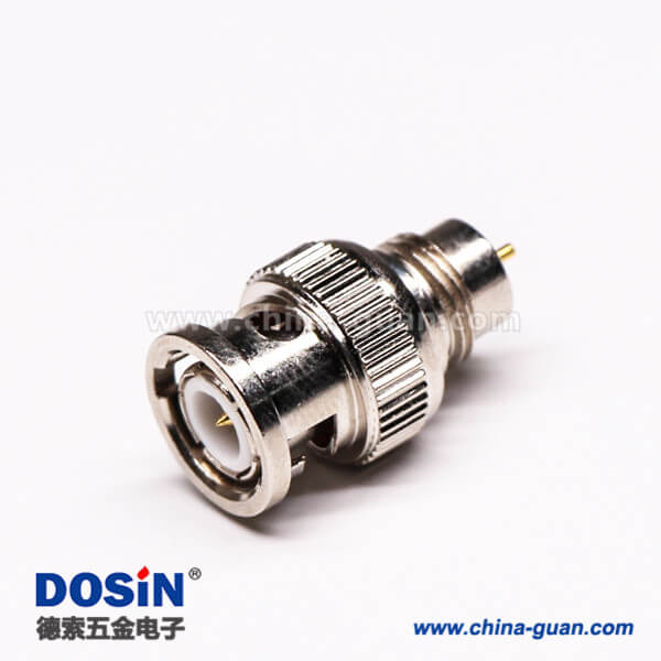 1 bnc同軸連接器公頭壓鑄成型直式帶花紋接線