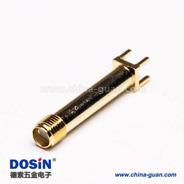 21 直插式SMA射頻連接器母頭鍍金接PCB板
