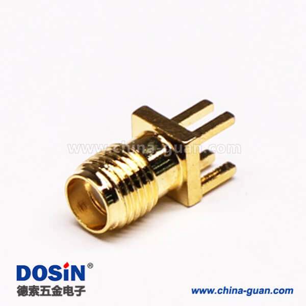 23 SMA母頭直插連接器螺紋連接插板接PCB板