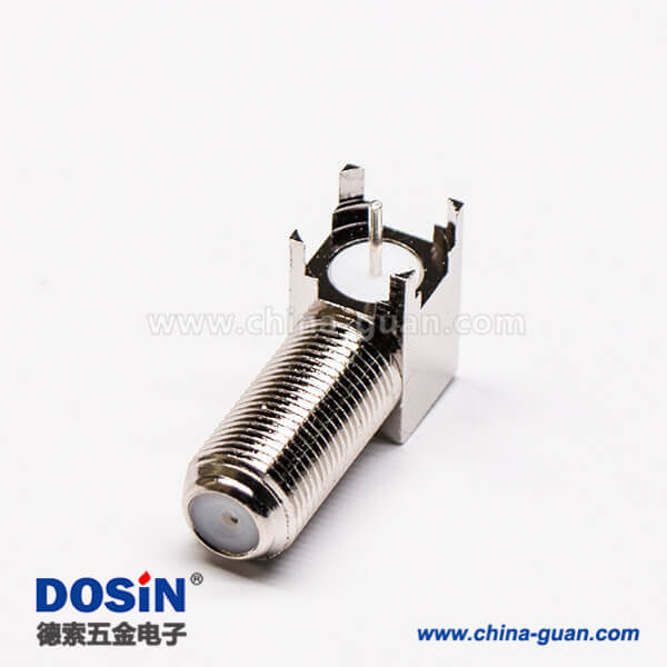 5 f接頭穿墻安裝母頭彎式插孔PCB板