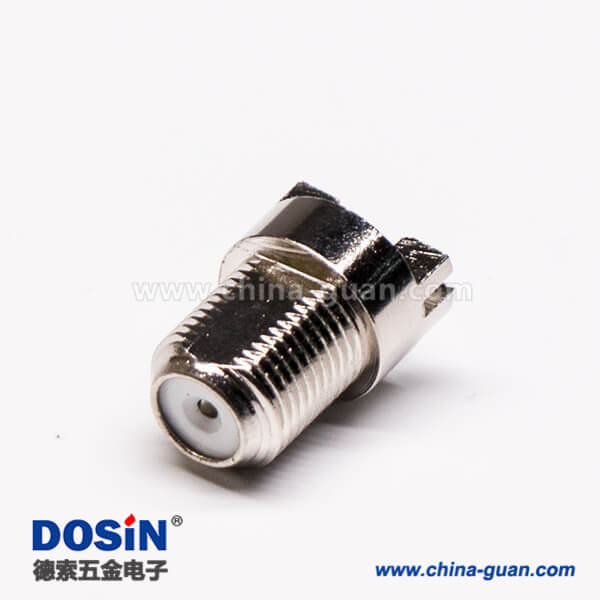 6 f型快速接頭直式穿墻母頭邊緣卡板接PCB