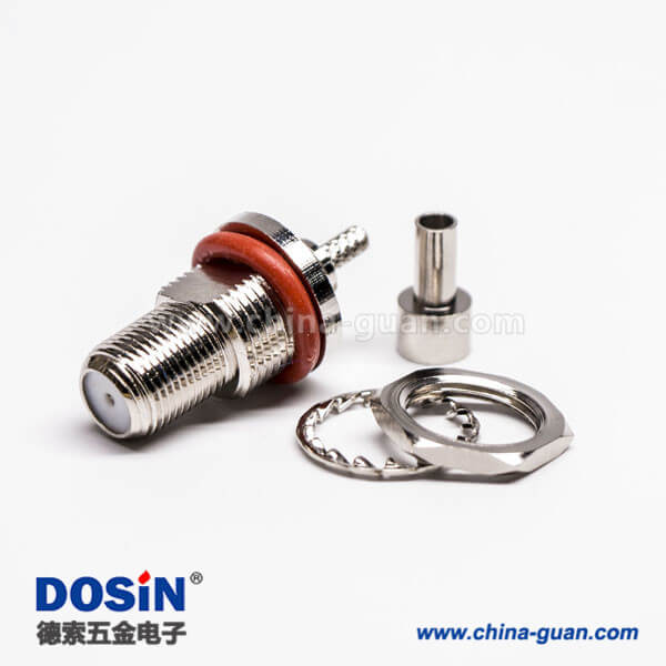 DOSIN-803-0333 F母頭直式同軸連接器壓接式接RG174線纜防水
