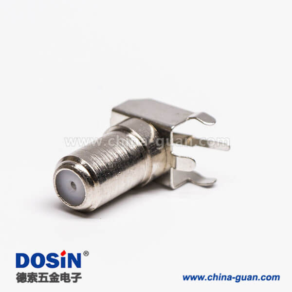 DOSIN-839-0003 F頭插座彎式螺紋連接器插孔接PCB板