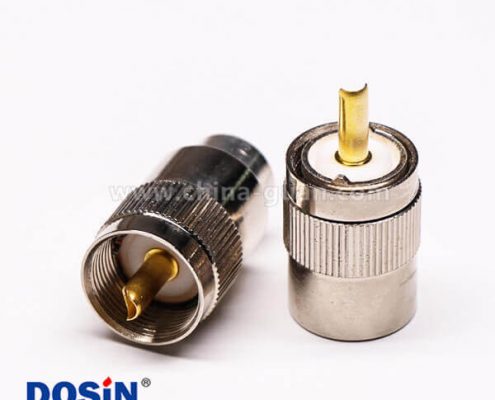 14-3 uhf公頭同軸線纜螺母鎖緊帶滾花紋