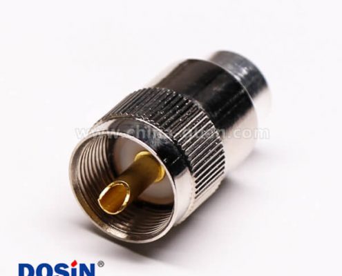 14 uhf公頭同軸線纜螺母鎖緊帶滾花紋