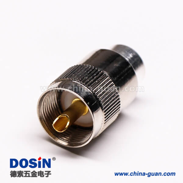 14 uhf公頭同軸線纜螺母鎖緊帶滾花紋