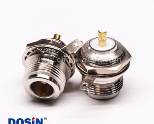 18-4 uhf母頭單邊前鎖穿墻直式UHF-KY板端連接器