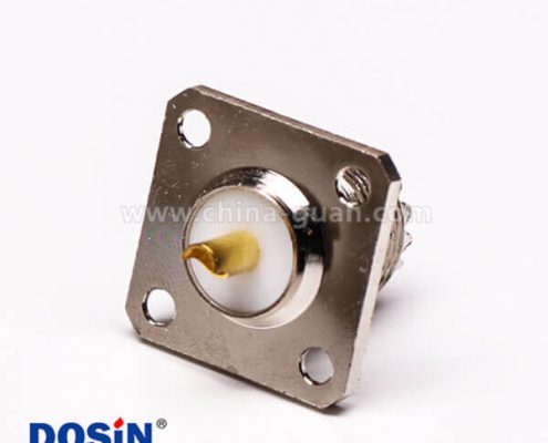 19-1 菱型連接器uhf直式母頭帶4孔法蘭接面板