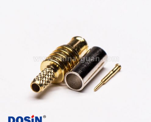 2-1 MCX接頭直式公頭同軸電纜線壓接