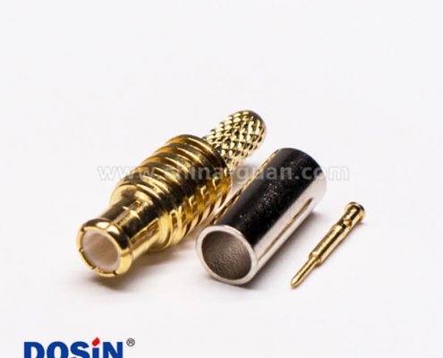 2 MCX接頭直式公頭同軸電纜線壓接