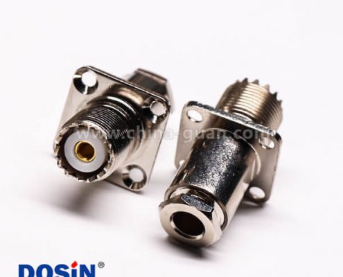 22-4 uhf型連接器母頭直式板端四孔法蘭安裝