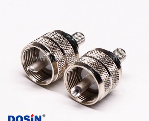 24-3 uhf型射頻同軸連接器公頭壓接針鍍銀直式線端