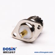 25-1 菱型連接器uhf母頭焊接直式法蘭安裝UHF-KF