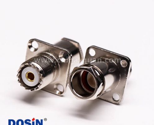 27-4 uhf法蘭連接器母頭直式螺母鎖緊UHF-SL16-KF9