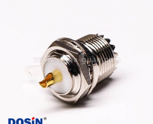 3-1 uhf射頻連接器直式母頭前鎖穿墻接面板