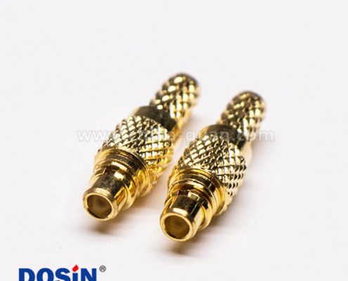 3-4 MMCX公接頭直式鍍金接線壓接同軸線纜