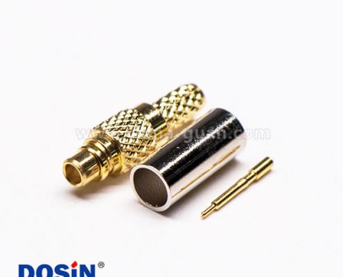 3 MMCX公接頭直式鍍金接線壓接同軸線纜