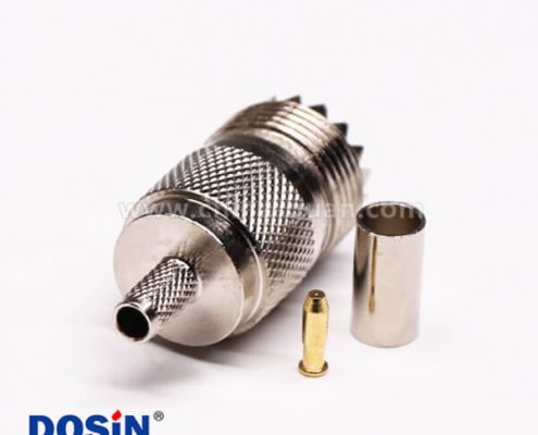 34-1 uhf同軸連接器直式母頭壓接式線端