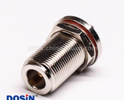 43 n型防水接頭母頭180度穿墻壓接式接同軸線纜