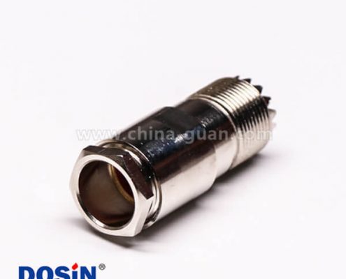 5-1 同軸電纜UHF接頭母頭螺母鎖緊直式UHF-SL16-KF9