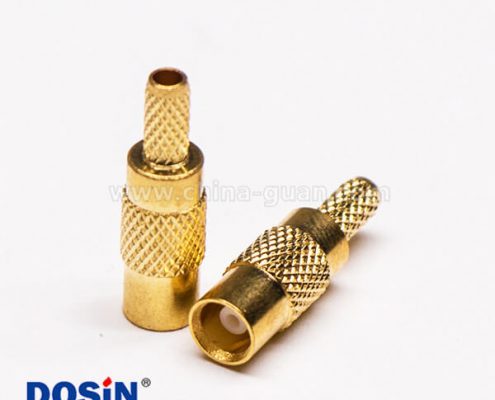 5-3 MCX接口公頭直式同軸連接器壓接式接線