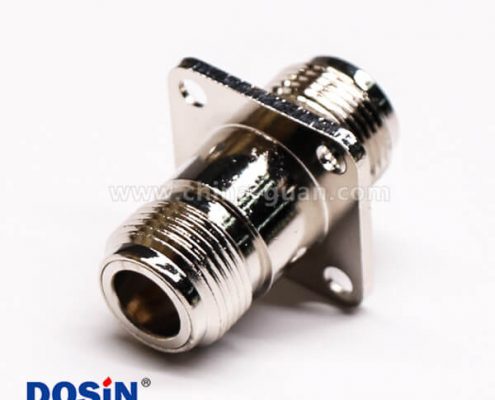 55-1 N頭法蘭式連接器直式母頭轉接頭四孔法蘭