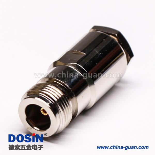 57 專業射頻同軸連接器N型直式母頭母針螺母鎖緊