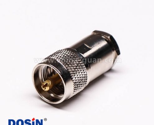 7 uhf公頭連接器同軸接線纜直式金針UHF-50KY