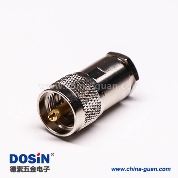 7 uhf公頭連接器同軸接線纜直式金針UHF-50KY