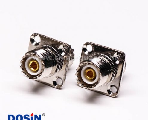 9-1 uhf 射頻接頭法蘭安裝穿墻直式接線母頭UHF-UF1F-KKF