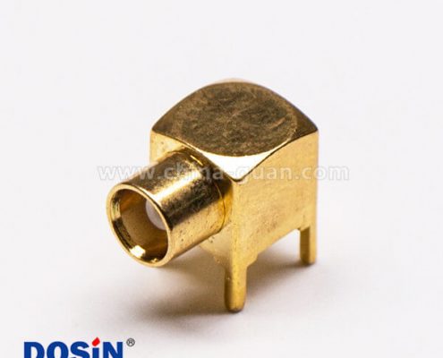 9-2 MCX母頭彎式射頻同軸連接器插PCB板