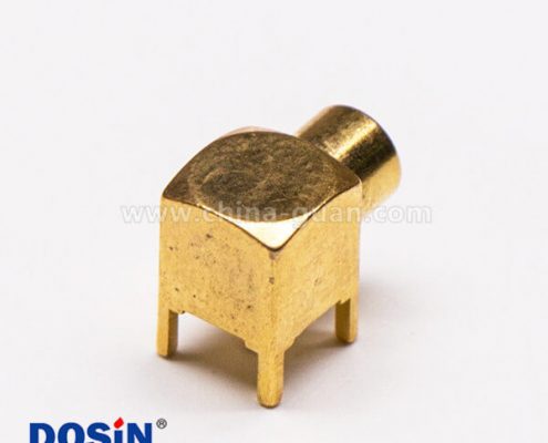 9-3 MCX母頭彎式射頻同軸連接器插PCB板