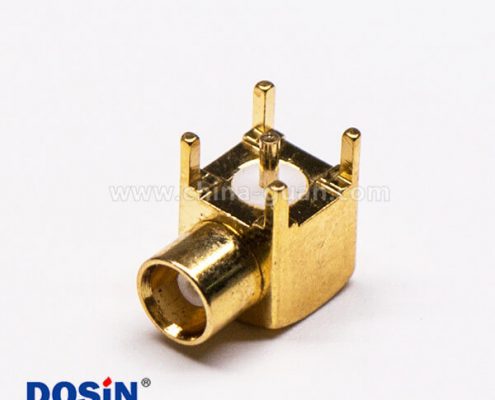 9 MCX母頭彎式射頻同軸連接器插PCB板