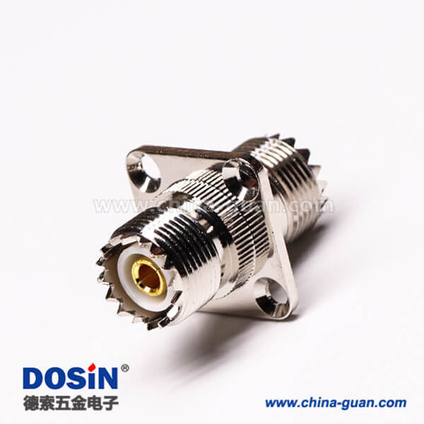 9 uhf 射頻接頭法蘭安裝穿墻直式接線母頭UHF-UF1F-KKF