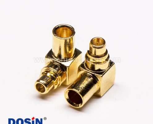 11-4 MMCX90度公座彎式接同軸線鍍金壓接式