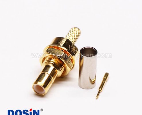 射頻接口SMB直式母頭穿墻壓接式接線