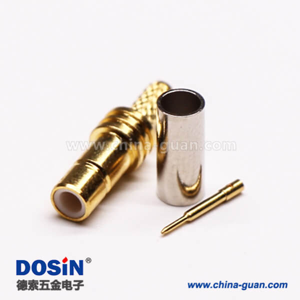 2 smb連接器直式母頭壓接式接同軸線纜