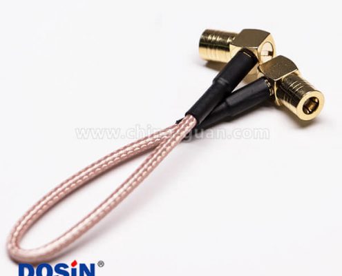 SMB線纜彎式公頭轉SMB公頭90度組裝線材壓接