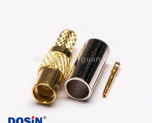 8 MMCX同軸連接器直式公頭壓接式接同軸線纜