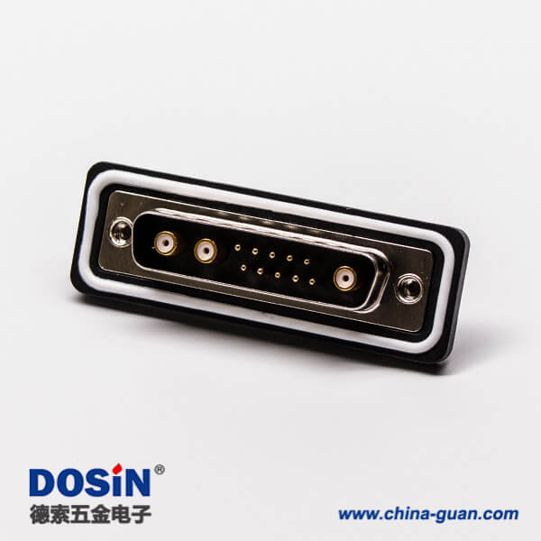12 ip67 d-sub連接器公頭直式車針同軸焊線
