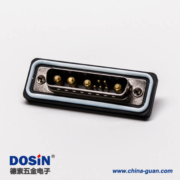 13 ip67防水db接頭直式公頭車針焊線大電流連接器