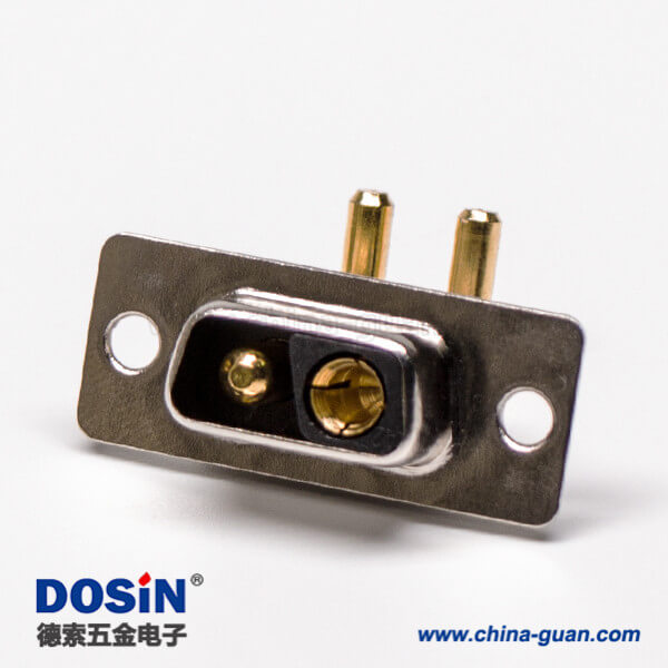 30 2V2 D SUB 大電流90°焊板 20A光孔鉚合母座接PCB