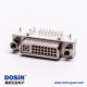 dvi24+5連接器母頭彎角帶螺母插板帶魚(yú)叉