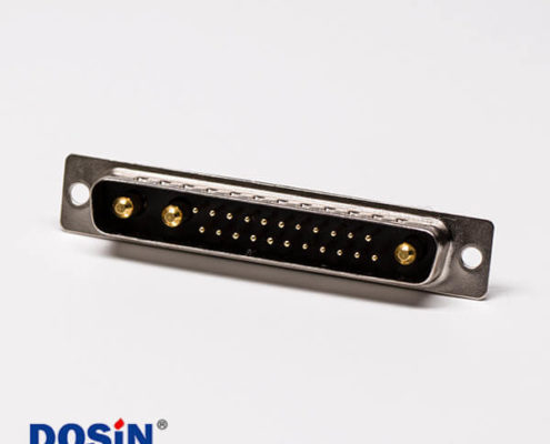 d sub大電流連接器25w3直式車針焊線式鍍金防火公座