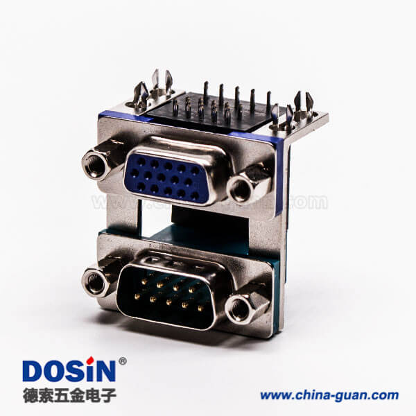 54 db插頭插座公座母座雙胞胎連接器9公針15母針5.08鉚鎖
