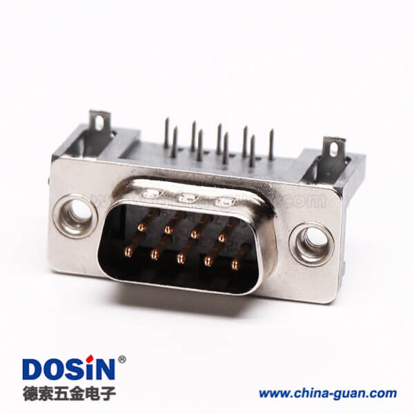 7 D-Sub 9針公插芯直角穿孔接PCB板連接器