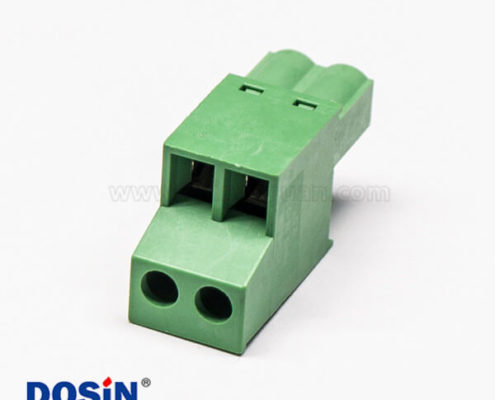 插拔端子梯式雙層4孔接線插拔式綠色端子連接器